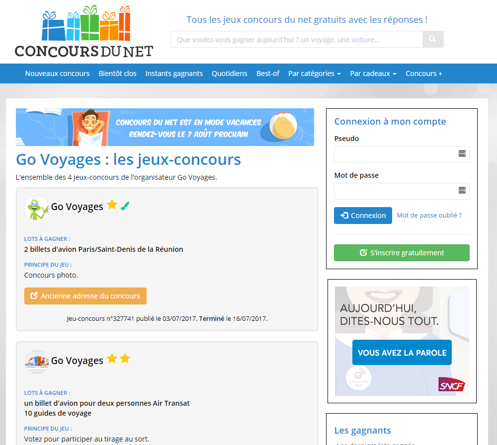 La page spéciale bons plans pour tous les voyageurs avec GO Voyages